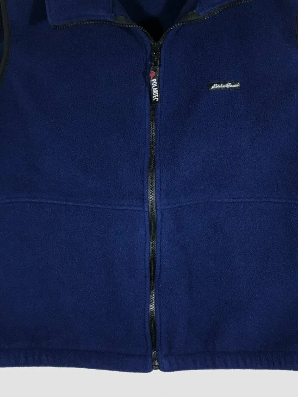 Eddie Bauer Men's Large Blue Full Zip Sleeveless Polartec Vest Jacket
